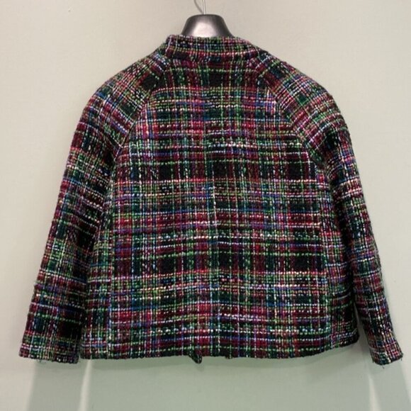 Talbots Tweed Plaid Jacket Size 12P - Picture 12 of 16